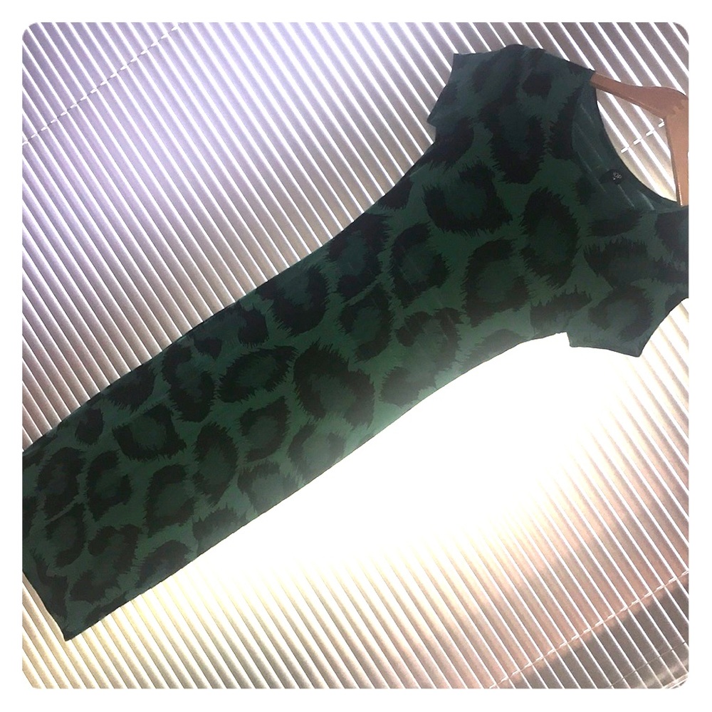 Topshop Leopard Print Midi Dress